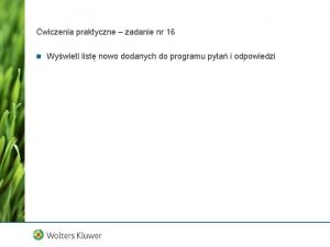 wiczenia praktyczne zadanie nr 16 n Wywietl list