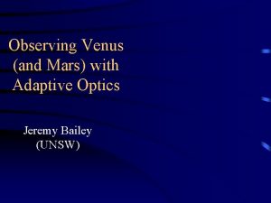 Observing Venus and Mars with Adaptive Optics Jeremy