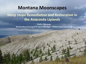 Montana Moonscapes Steep Slope Remediation and Restoration in
