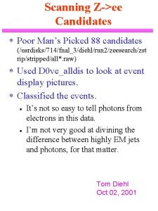 Scanning Zee Candidates Poor Mans Picked 88 candidates