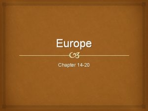 Europe Chapter 14 20 I Western Europe Iceland