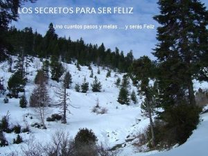 LOS SECRETOS PARA SER FELIZ Uno cuantos pasos