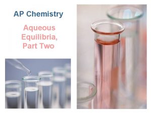 AP Chemistry Aqueous Equilibria Part Two Buffered Solutions