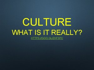 CULTURE WHAT IS IT REALLY HTTPS GOO GLZHFSFC