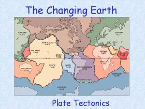 The Changing Earth Plate Tectonics Earth Has Several