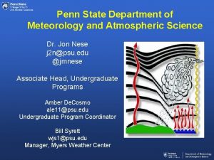 Penn State Department of Meteorology and Atmospheric Science