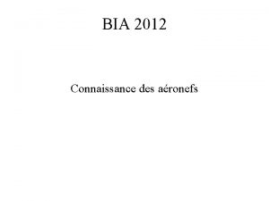 BIA 2012 Connaissance des aronefs CELLULE structures 01