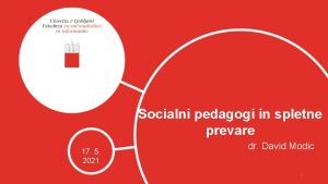 Socialni pedagogi in spletne prevare 17 5 2021