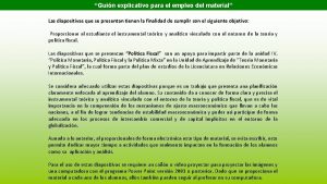 Guin explicativo para el empleo del material Las