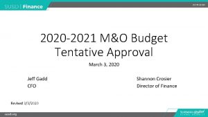 2020 2021 MO Budget Tentative Approval March 3