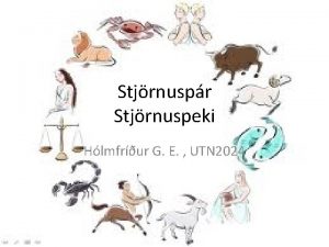 Stjrnuspr Stjrnuspeki Hlmfrur G E UTN 2024 Eru