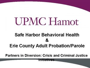 Safe Harbor Behavioral Health Erie County Adult ProbationParole