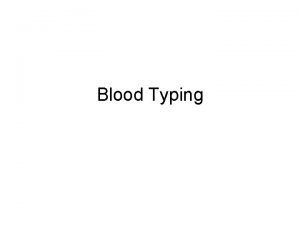 Blood Typing Blood Groups Karl Landsteiner in the