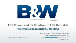 ESP Power and Its Relation to ESP Rebuilds