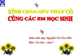 Gio vin dy Nguyn Th Thu Hin Mn