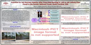 Potential for Soil Nutrient Mobility After Prescribed Burning