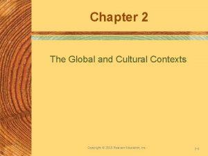 Chapter 2 The Global and Cultural Contexts Copyright