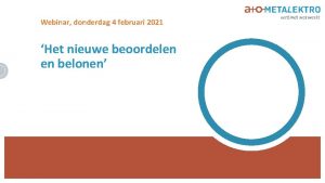 Webinar donderdag 4 februari 2021 Het nieuwe beoordelen