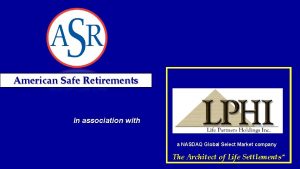 American Safe Retirements In association with a NASDAQ