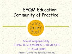 EFQM Education Community of Practice Social Responsibility CIVIC