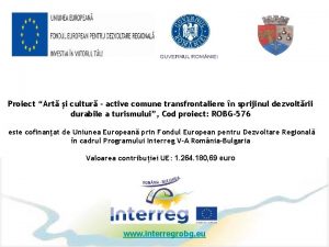 Proiect Art i cultur active comune transfrontaliere n