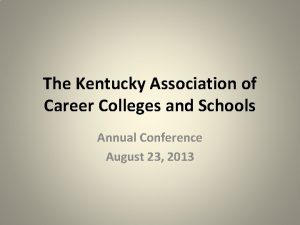 The Kentucky Association of Career Colleges and Schools