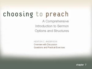 A Comprehensive Introduction to Sermon Options and Structures