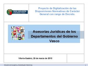 Proyecto de Digitalizacin de las Disposiciones Normativas de