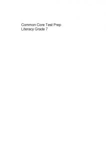 Common Core Test Prep Literacy Grade 7 Standard