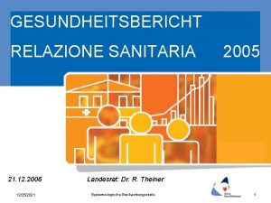 IL DIABETE IN PROVINCIA DI GESUNDHEITSBERICHT BOLZANO RELAZIONE