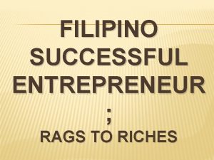 FILIPINO SUCCESSFUL ENTREPRENEUR RAGS TO RICHES SOCORRO RAMOS