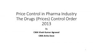 Price Control in Pharma Industry The Drugs Prices