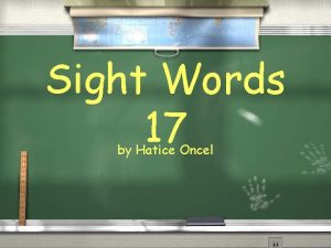 Sight Words 17 by Hatice Oncel slender thin