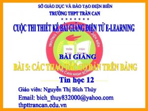 CC THAO TC C BN TRN BNG 1