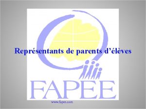 Reprsentants de parents dlves www fapee com Reprsentants