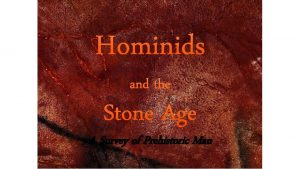 Hominids and the Stone Age A Survey of