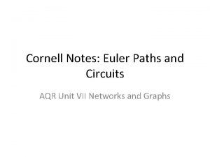 Cornell Notes Euler Paths and Circuits AQR Unit