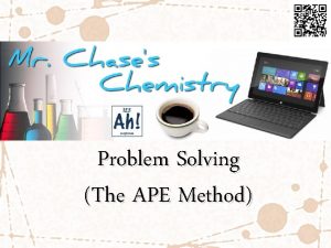 Problem Solving The APE Method Problem Solving Strategy