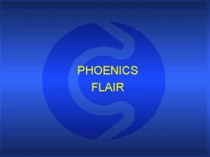 PHOENICS FLAIR Introduction The aim of this presentation