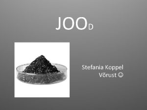 JOOD Stefania Koppel Vrust ldiselt joodist Keemiline element