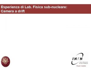 Esperienza di Lab Fisica subnucleare Camera a drift