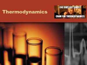 Thermodynamics I The Nature of Energy The ability