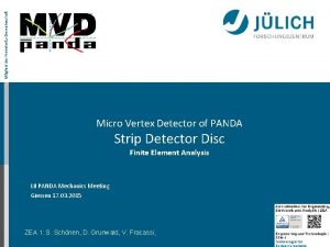 Mitglied der HelmholtzGemeinschaft Micro Vertex Detector of PANDA