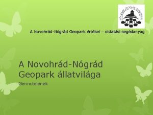 A NovohrdNgrd Geopark rtkei oktatsi segdanyag A NovohrdNgrd