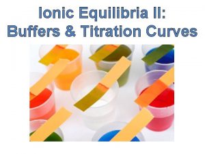 Ionic Equilibria II Buffers Titration Curves Lesson 7