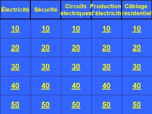 Circuits Production Cblage lectricit Scurit lectriquesdlectricitrsidentiel 10 10