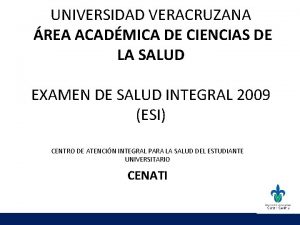 UNIVERSIDAD VERACRUZANA REA ACADMICA DE CIENCIAS DE LA