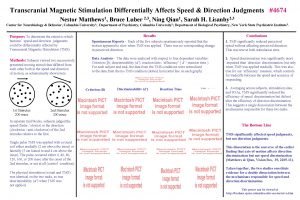 Transcranial Magnetic Stimulation Differentially Affects Speed Direction Judgments