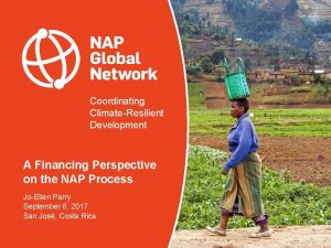 Coordinating ClimateResilient Development A Financing Perspective on the