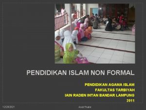 PENDIDIKAN ISLAM NON FORMAL PENDIDIKAN AGAMA ISLAM FAKULTAS
